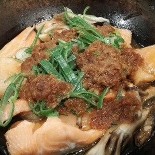 生鮭と舞茸の味噌バター焼き